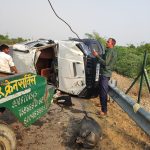 Kannauj: कार पलटने से आधा दर्जन घायल