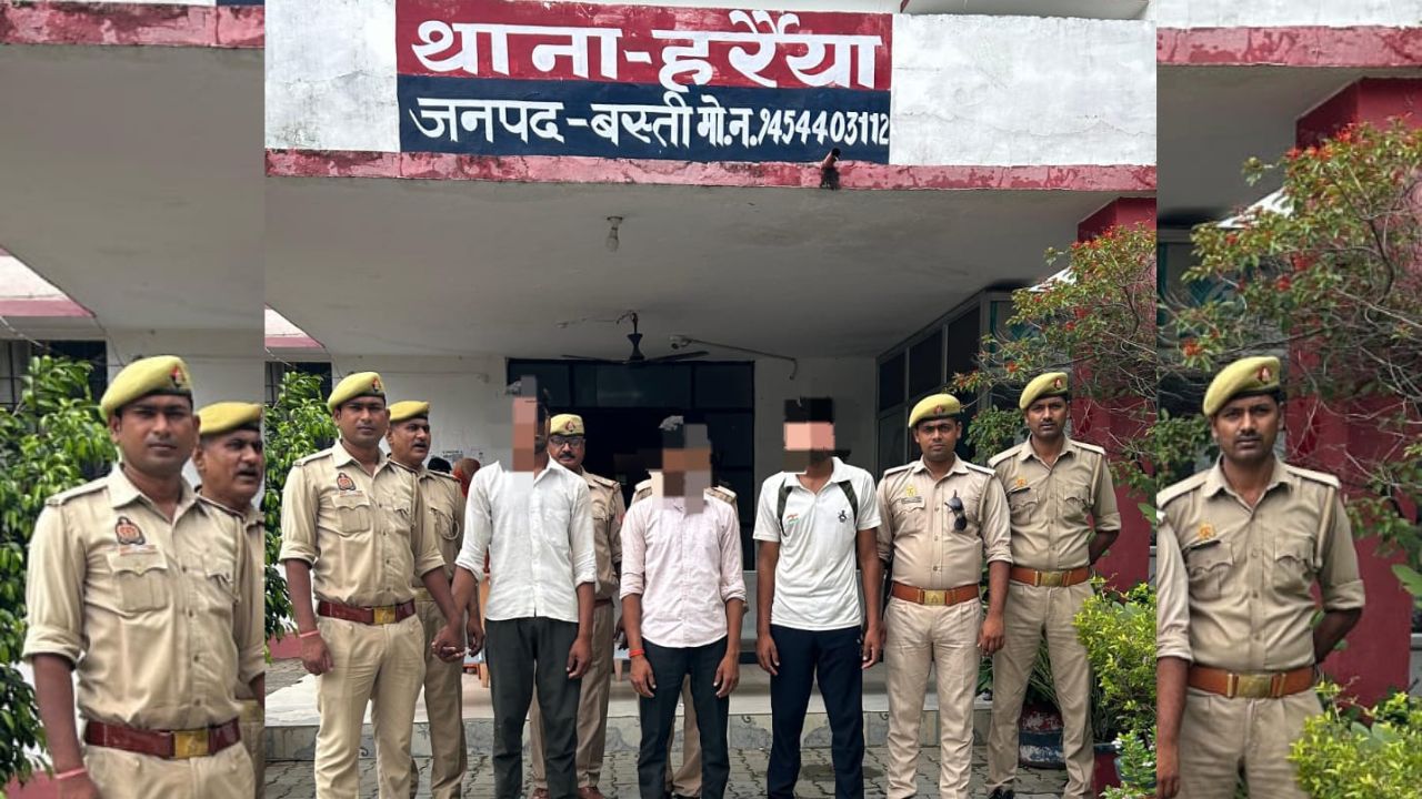 Basti: पिता पुत्र पर धारदार हथियार से हमला करने वाले तीन वांछित चढ़े पुलिस के हत्थे