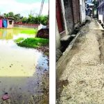 Bahraich: साकेत नगर में अधूरा निर्माण बना मुसीबत, जलभराव और टूटी सड़क से लोग परेशान