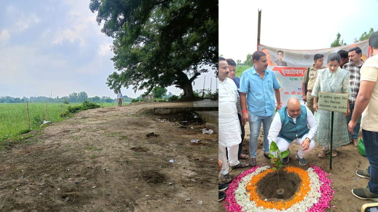Shahjahanpur: 3 दिन में ही गायब हुए जनप्रतिनिधियो द्वारा लगाए पौधे