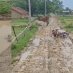 Prayagraj: टुड़ीयार गांव में खस्ताहाल सड़क, बारिश में बन सकती है दुर्घटना सबब