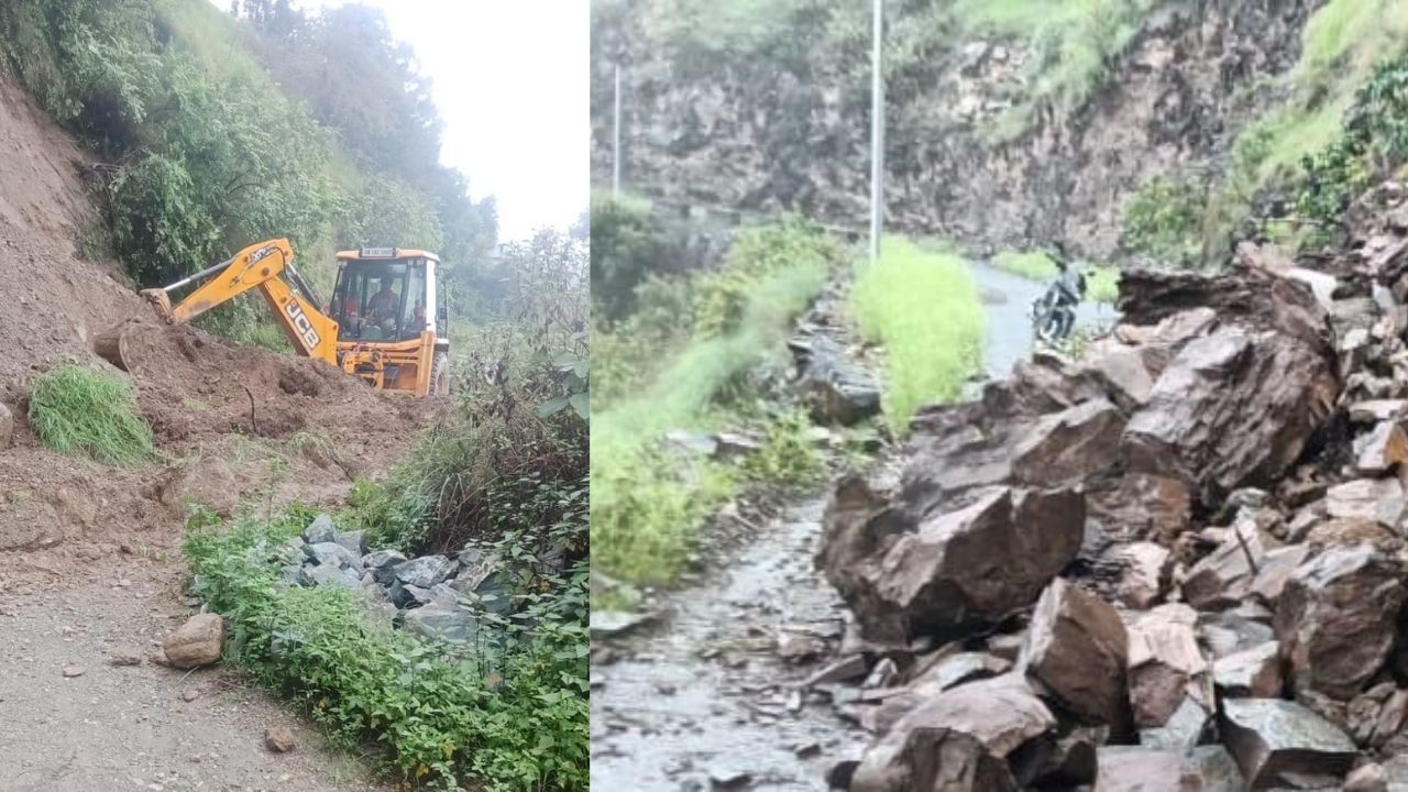 देहरादून: लगातार बारिश से जनजीवन अस्त-व्यस्त, भूस्खलन से कई मार्ग ठप—जेसीबी से राहत कार्य में जुटा लोक निर्माण विभाग